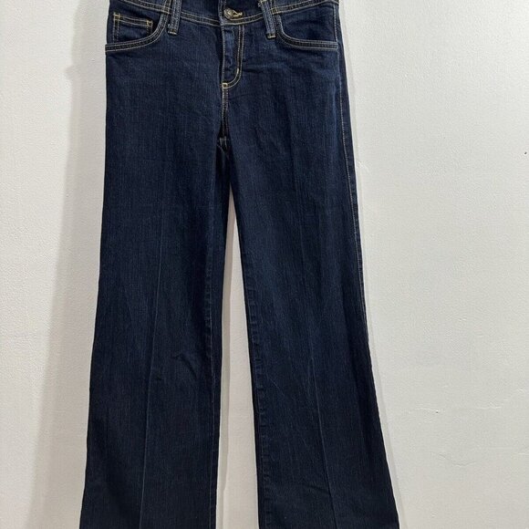 Era of Chaos Dark Wash‎ Denim Straight Leg Skinny Stretch Button Fly Overalls 28 - Picture 2 of 12